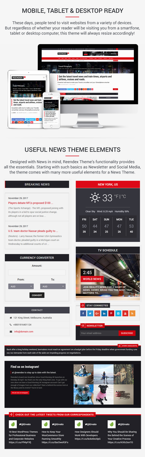 Reendex - Broadcast News Magazine WordPress Theme - 3